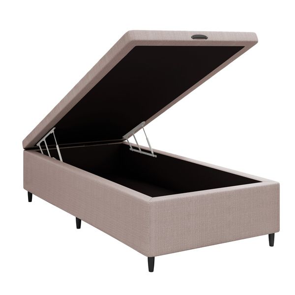 Base Cama Box Baú Solteiro para Colchão 88x188cm Multimóveis CR35237 Bege