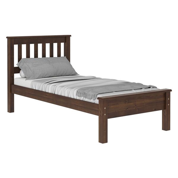 Cama de Solteiro Madeira Maciça para Colchão 188 x 88cm Multimóveis CR35241 Castanho