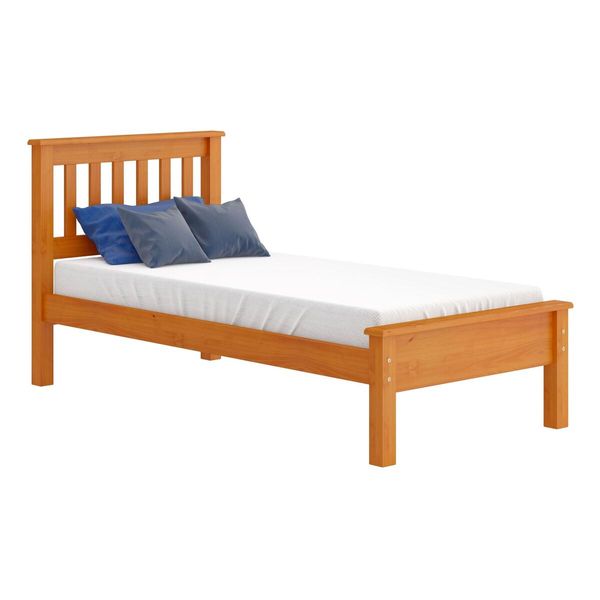 Cama de Solteiro Madeira Maciça para Colchão 188 x 88cm Multimóveis CR35241 Mel