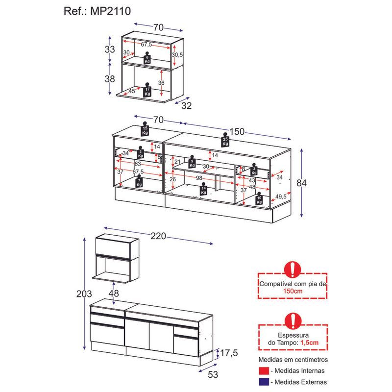 armario-de-cozinha-compacta-com-rodape-veneza-multimoveis-mp2110-e-balcao-preta