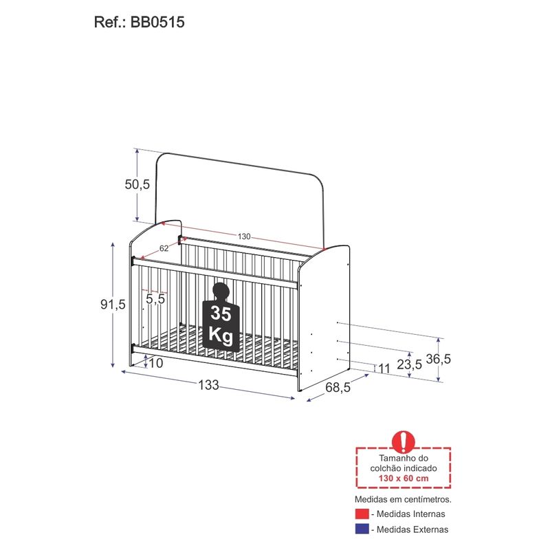 berco-para-colchao-60x130cm-sonho-multimoveis-bb0515-branco