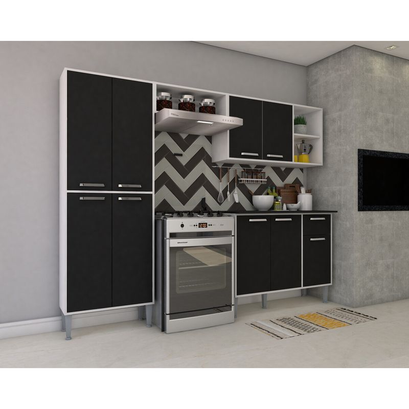 armario-de-cozinha-compacta-e-balcao-com-tampo-coimbra-multimoveis-preto-branco