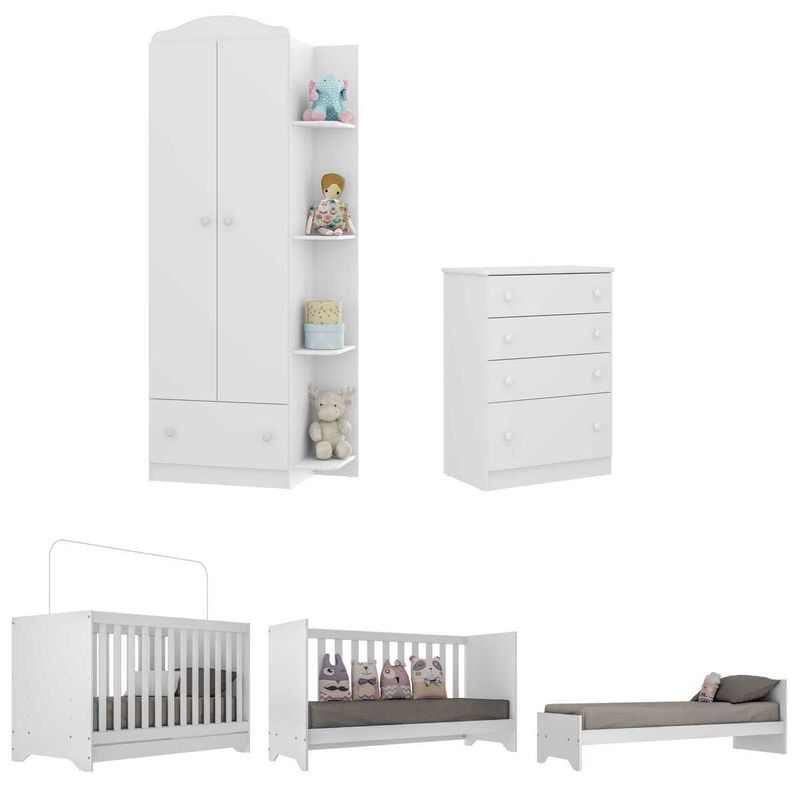 quarto-infantil-completo-joao-e-maria-com-berco-3x1-e-colchao-incluso-multimoveis-branco-colorido