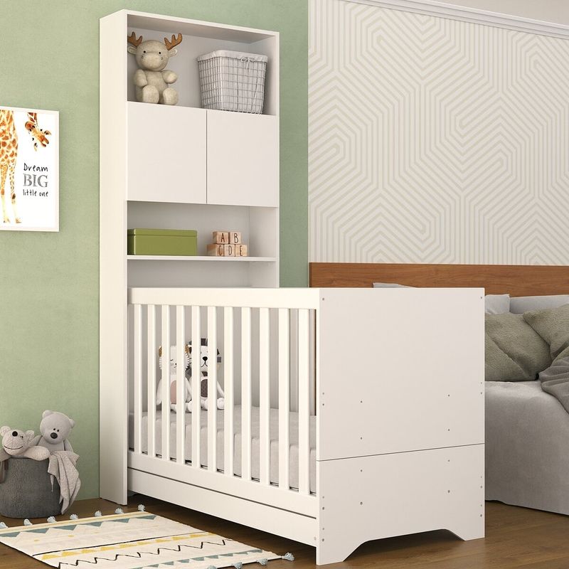quarto-infantil-com-berco-3x1-nina-multimoveis-branco