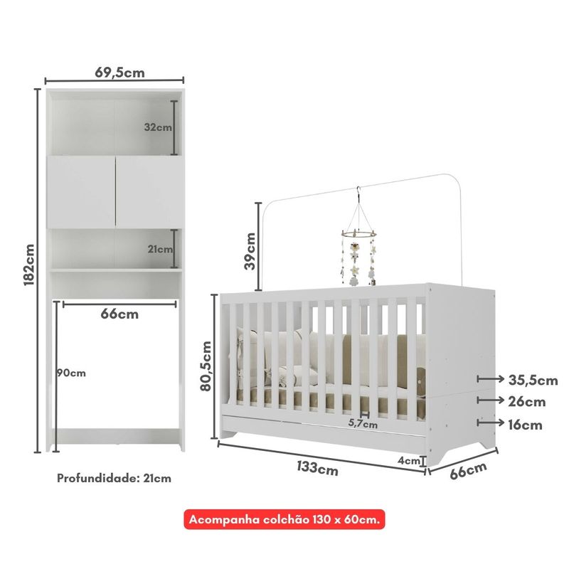 quarto-infantil-com-colchao-incluso-nina-multimoveis-branco