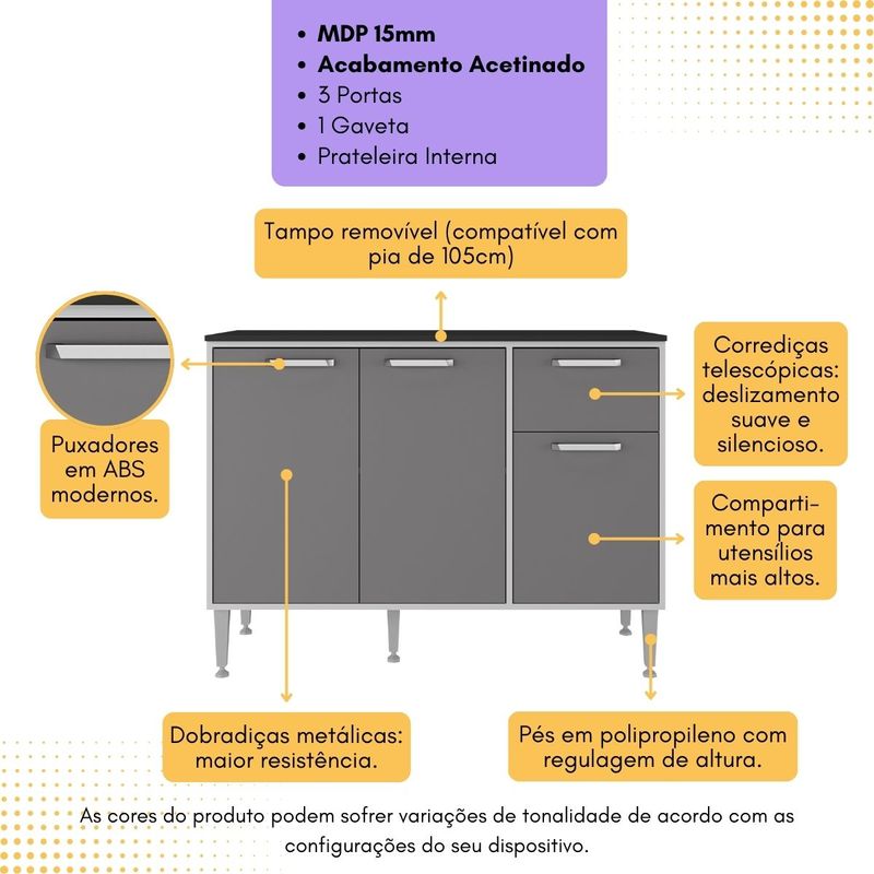 balcao-de-cozinha-gabinete-pia-105cm-3-portas-1-gaveta-xangai-multimoveis-mp2246-branco-lacca-fume