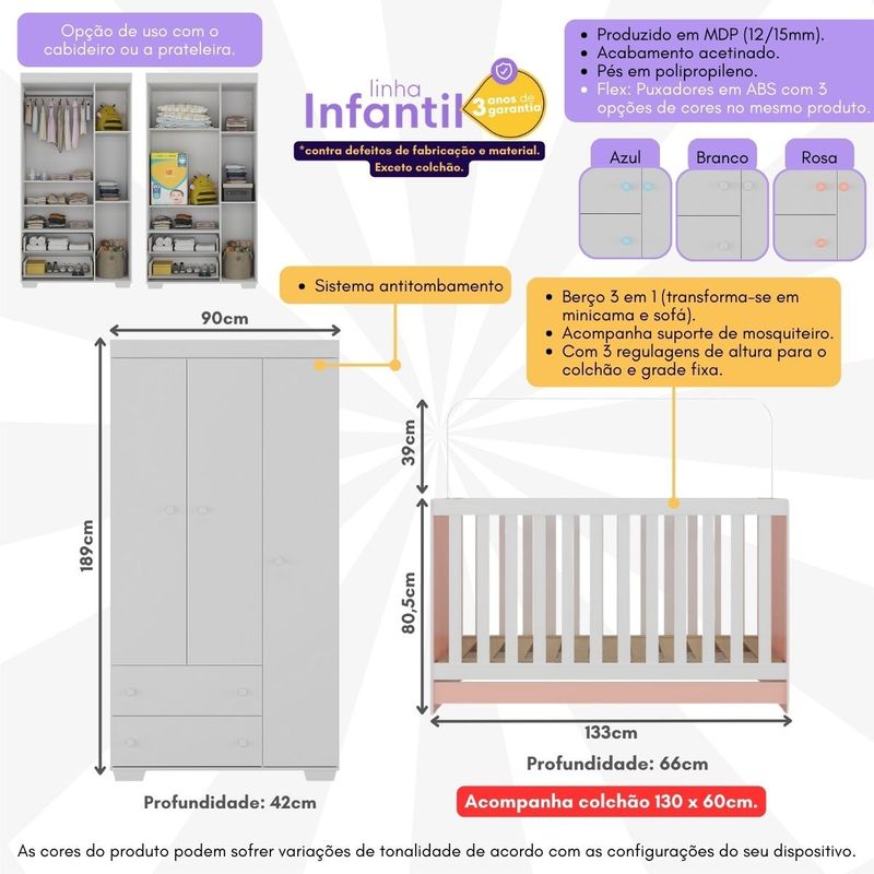 quarto-infantil-com-berco-colchao-incluso-e-guarda-roupas-algodao-doce-multimoveis-mp4248-branco-rosa