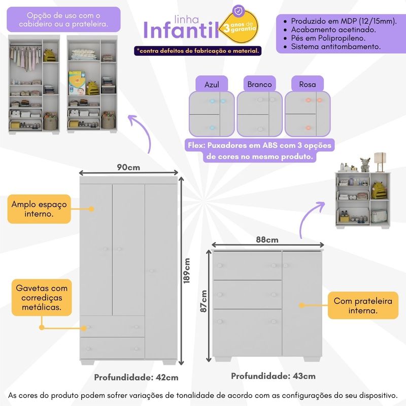 guarda-roupas-3-portas-2-gavetas-com-comoda-1-porta-3-gavetas-algodao-doce-multimoveis-mp4251-branco