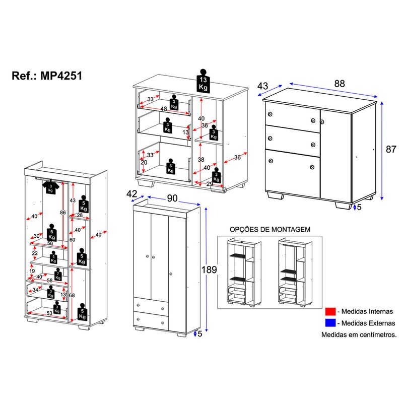 guarda-roupas-3-portas-2-gavetas-com-comoda-1-porta-3-gavetas-algodao-doce-multimoveis-mp4251-branco