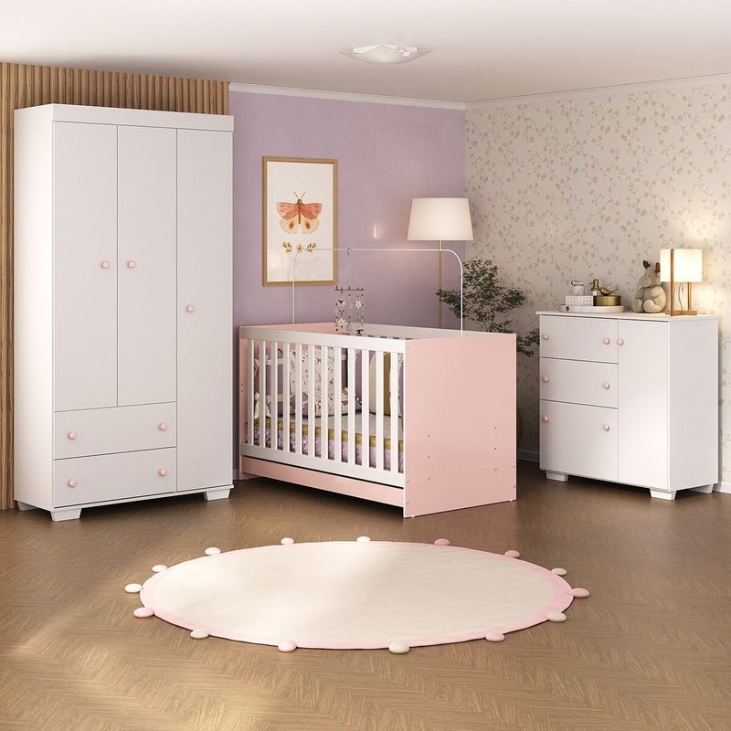 quarto-infantil-completo-algodao-doce-multimoveis-mp4252-branco-rosa