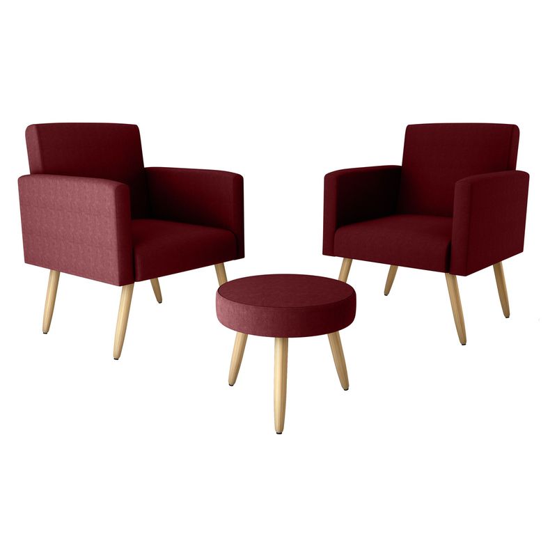 kit-com-2-poltronas-decorativas-64cm-e-puff-retro-tecido-veludo-multimoveis-cr45270-vinho