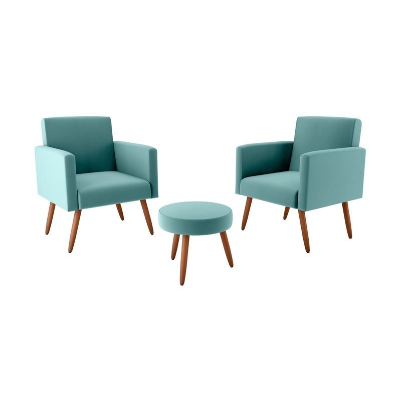 kit-com-2-poltronas-decorativas-64cm-e-puff-retro-tecido-veludo-multimoveis-cr45270-verde-menta