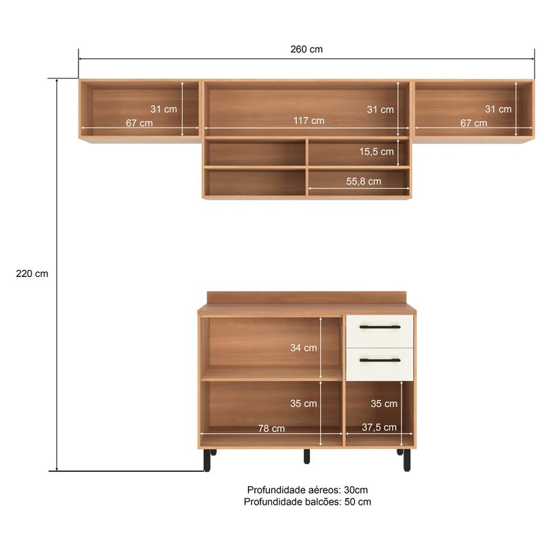 armario-de-cozinha-compacta-modulada-4-pecas-com-balcao-havana-multimoveis-cr20327-rovere-champanhe