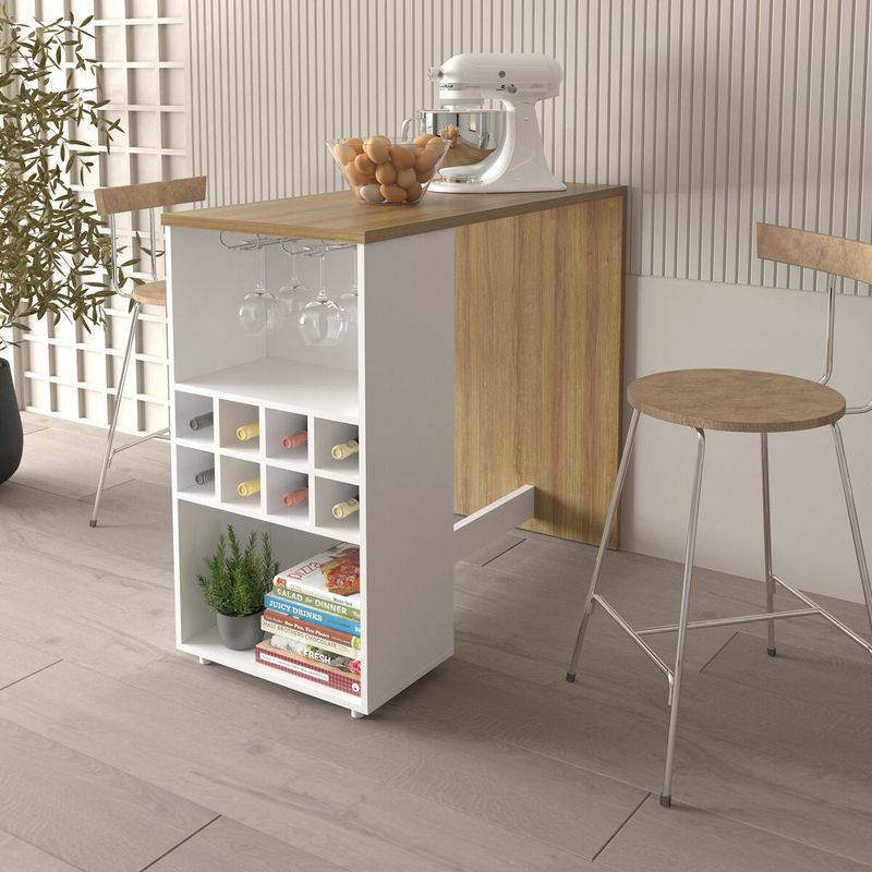 bancada-para-cozinha-110cm-com-adega-e-porta-tacas-multimoveis-cr20342-branco-amendoa