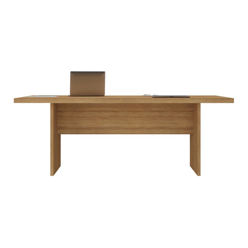 mesa-de-escritorio-200cm-para-reuniao-com-tampo-30mm-multimoveis-cr25281-amendoa