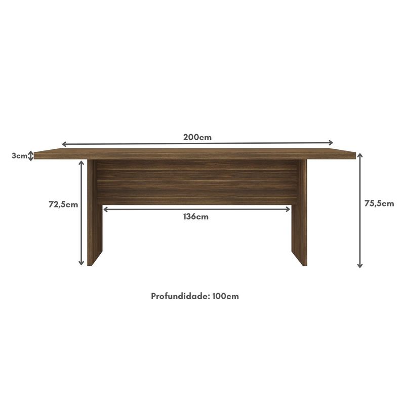 mesa-de-escritorio-200cm-para-reuniao-com-tampo-30mm-multimoveis-cr25281-nogal