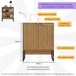 balcao-de-escritorio-60cm-com-chave-2-portas-e-pes-tubulares-multimoveis-cr25282-amendoa-preto