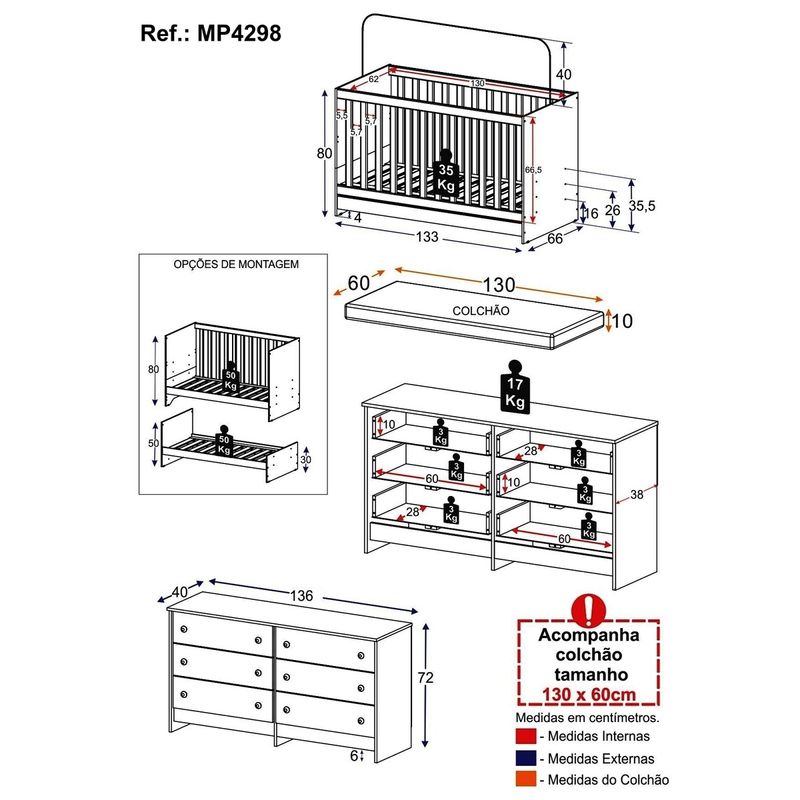 berco-3-em-1-com-colchao-incluso-e-comoda-doce-de-leite-multimoveis-mp4298-branco