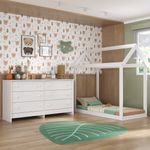 cama-infantil-montessoriana-para-colchao-150-x-70cm-com-comoda-bambole-multimoveis-mX4287-branco