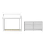 cama-infantil-montessoriana-para-colchao-150-x-70cm-com-comoda-bambole-multimoveis-mX4287-branco