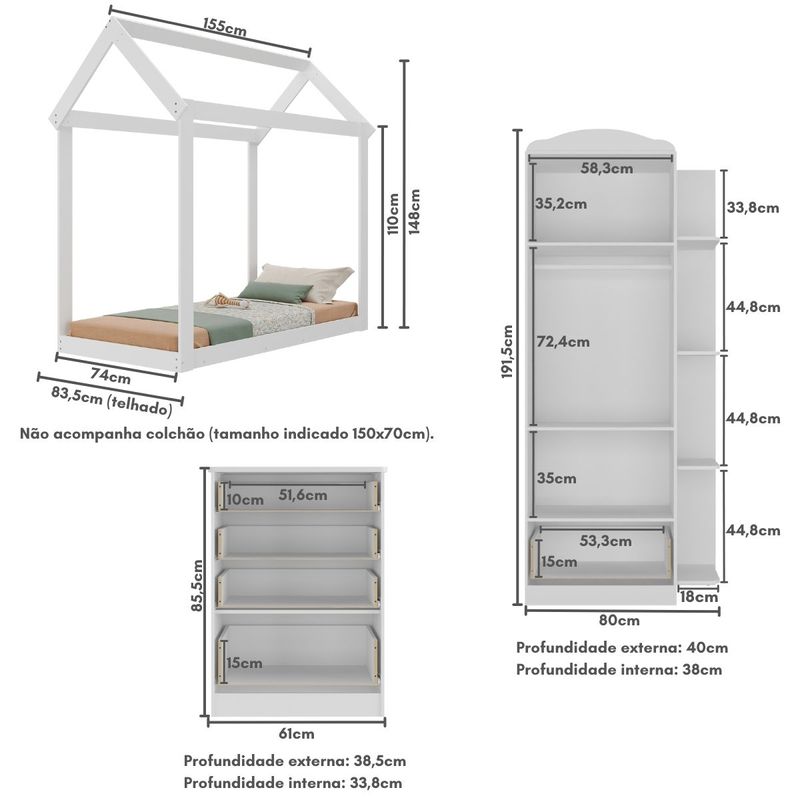 quarto-infantil-com-cama-montessoriana-joao-e-maria-multimoveis-mx4265-branco