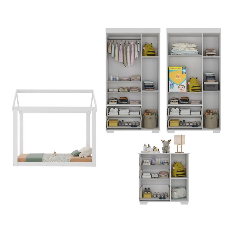 quarto-infantil-com-cama-montessoriana-algodao-doce-multimoveis-mx4267-branco