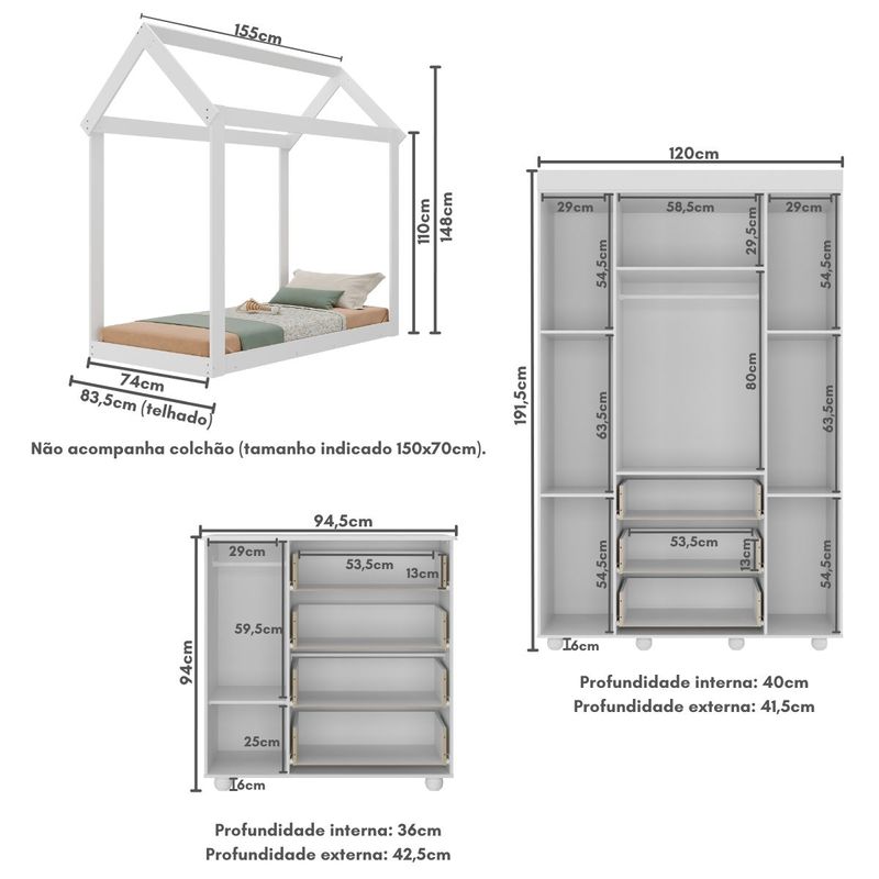 quarto-infantil-com-cama-montessoriana-pimpolho-multimoveis-mx4269-branco