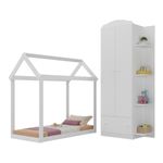 quarto-infantil-com-cama-montessoriana-e-guarda-roupas-joao-e-maria-multimoveis-mx4271-branco