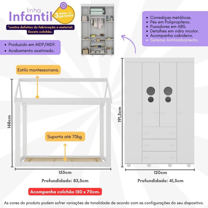 cama-infantil-montessoriana-com-colchao-incluso-e-guarda-roupas-pimpolho-multimoveis-mx4280-branco