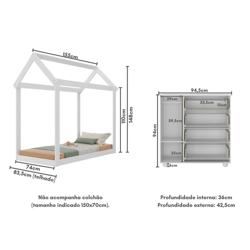 cama-infantil-montessoriana-para-colchao-150x70cm-com-comoda-pimpolho-multimoveis-mx4281-branco