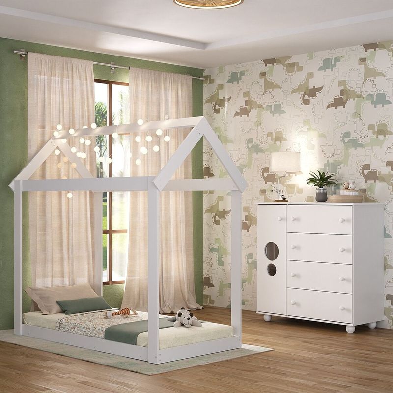 cama-infantil-montessoriana-com-colchao-incluso-e-comoda-pimpolho-multimoveis-mx4282-branco