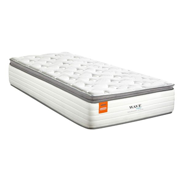 Colchão Solteiro Wave 88x188cm Molas Ensacadas Softgel Inducol CR448A Branco