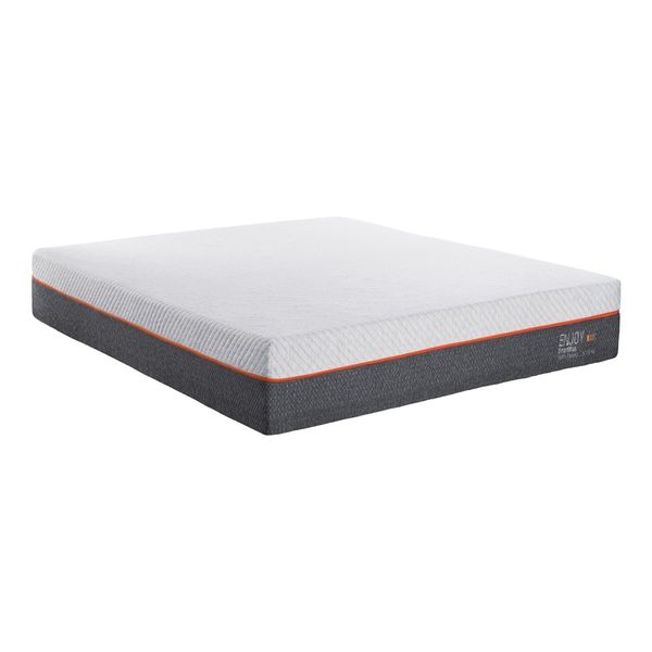 Colchão King Bed In a Box Enjoy Smartmax 193x203cm Espuma Mista Inducol CR449E Branco/Cinza