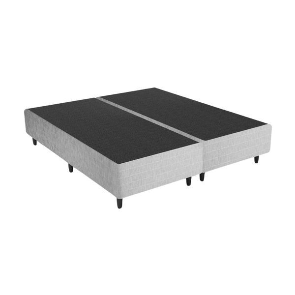 Base Box Sommier Queen 158x198cm Columbus Inducol CR35247D Cinza