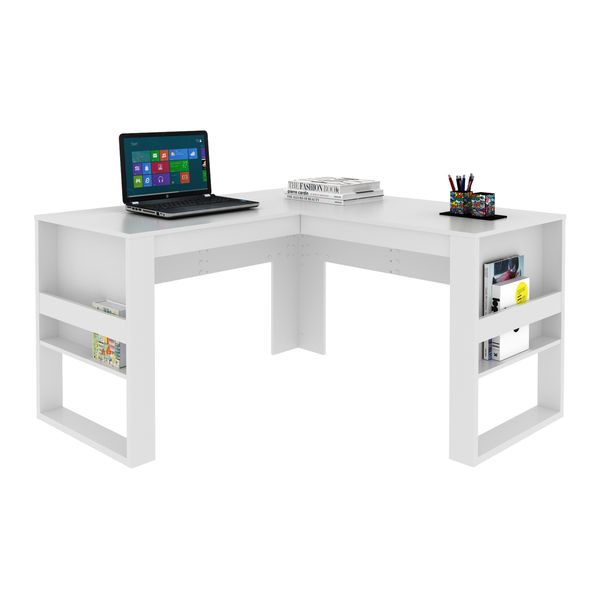 Mesa Escritório de Canto Multimóveis CR25042 Branca