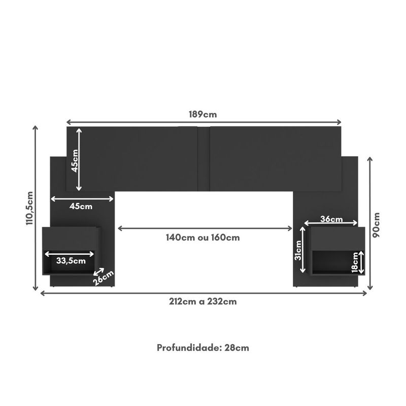 cabeceira-casal-queen-com-2-mesas-de-cabeceira-232cm-multimoveis-mp4325-preto