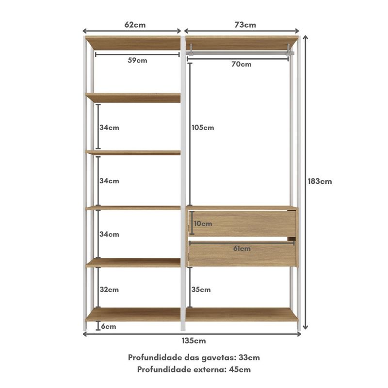 guarda-roupas-closet-modulado-135cm-2-pecas-com-2-gavetas-e-cabideiro-multimoveis-mp4320-branco-madeirado