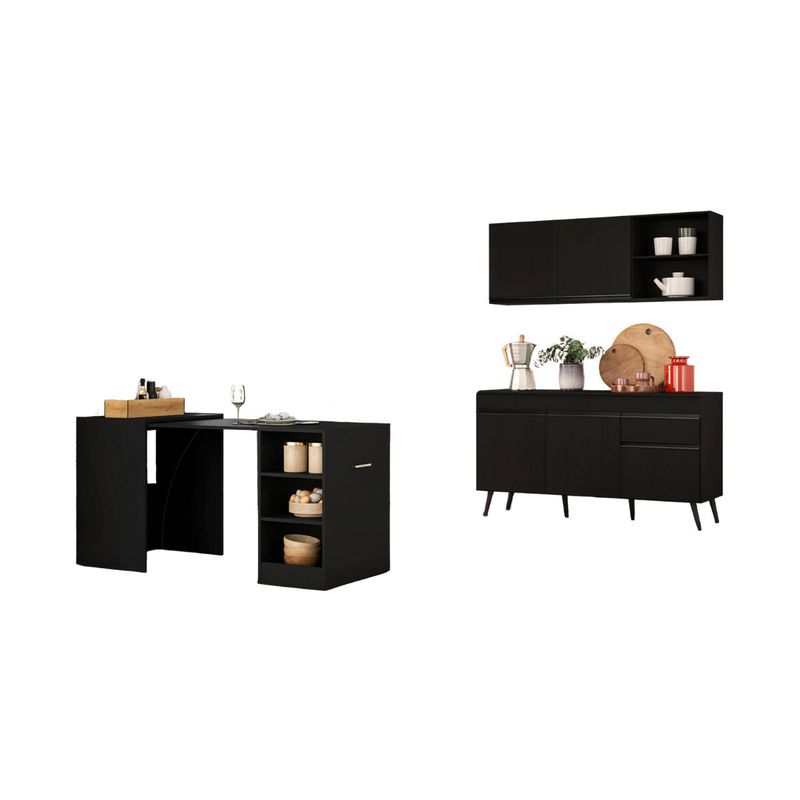 armario-de-cozinha-aereo-com-balcao-para-pia-e-mesa-dobravel-multimoveis-mp2256-preto