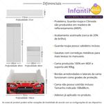 quarto-infantil-completo-com-cama-carro-para-colchao-88x188cm-multimoveis-mp4340-branco-vermelho