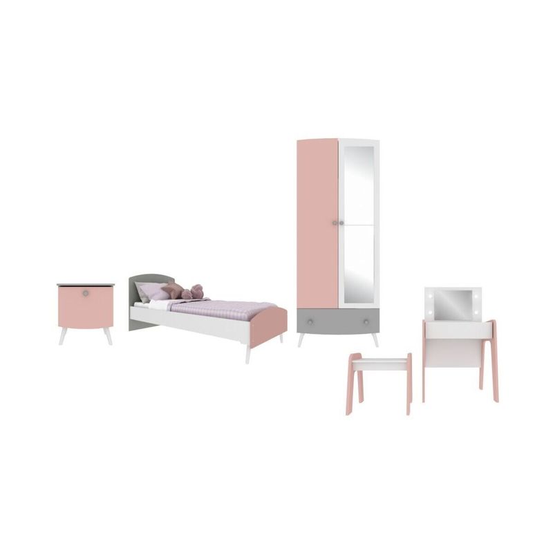 quarto-infantil-completo-para-colchao-78x188cm-com-penteadeira-docura-multimoveis-mp4341-branco-cinza-rosa