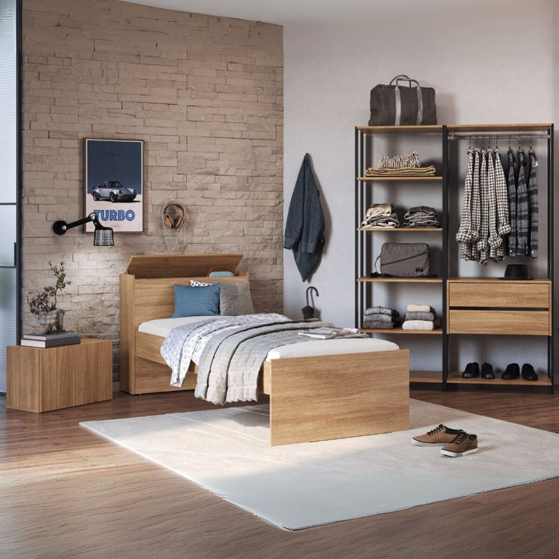 quarto-completo-com-cama-solteiro-com-colchao-incluso-e-bau-embutido-multimoveis-mp4343-preto-madeirado