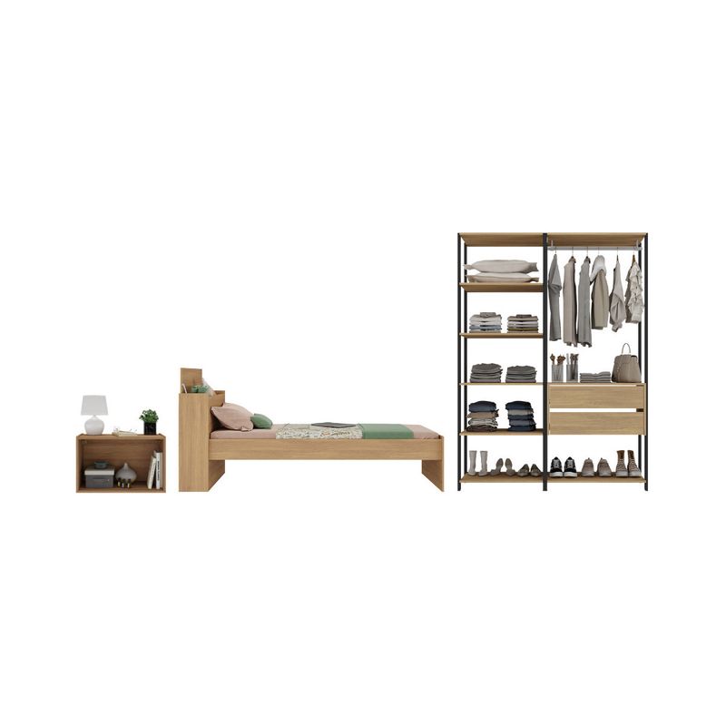 quarto-completo-com-cama-solteiro-com-colchao-incluso-e-bau-embutido-multimoveis-mp4343-preto-madeirado