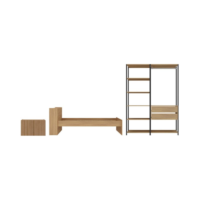 quarto-completo-com-cama-solteiro-com-colchao-incluso-e-bau-embutido-multimoveis-mp4343-preto-madeirado