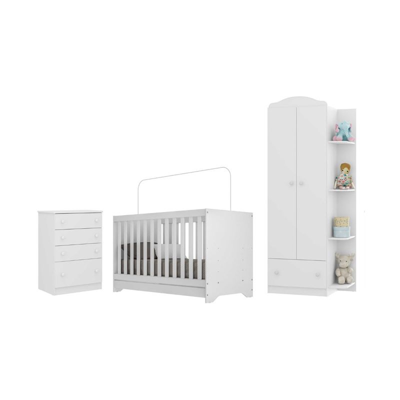 quarto-infantil-completo-com-berco-3-em-1-para-colchao-130x60cm-multimoveis-mp4353-branco-colorido