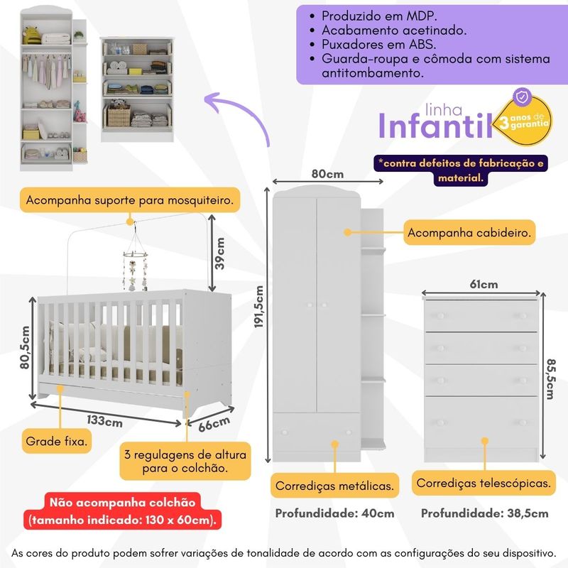 quarto-infantil-completo-com-berco-3-em-1-para-colchao-130x60cm-multimoveis-mp4353-branco-colorido