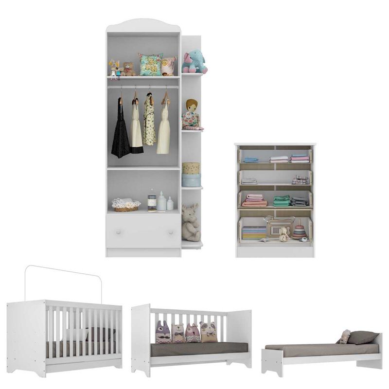 quarto-infantil-completo-com-berco-3-em-1-para-colchao-130x60cm-multimoveis-mp4353-branco-colorido