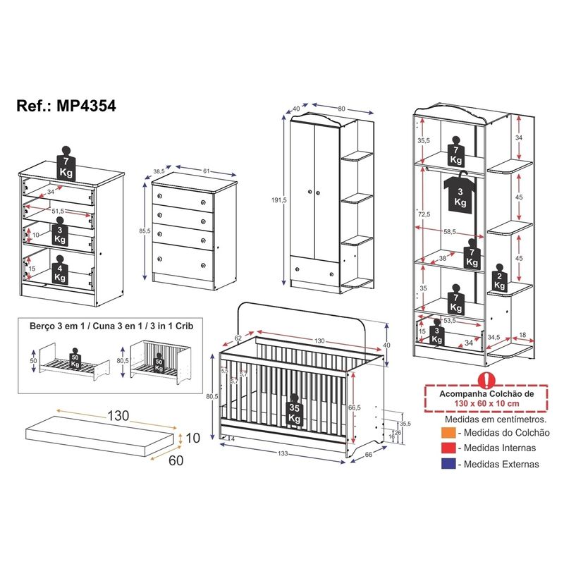 quarto-infantil-completo-com-berco-3-em-1-com-colchao-incluso-multimoveis-mp4354-branco-colorido