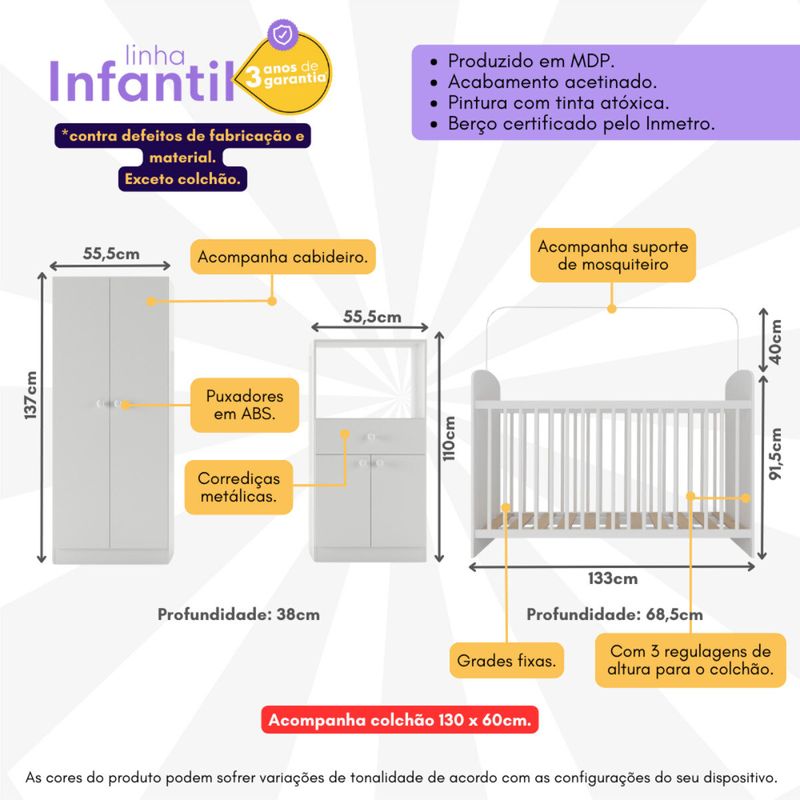 quarto-infantil-completo-berco-com-colchao-incluso-guarda-roupa-e-comoda-multimoveis-mp4359-branco