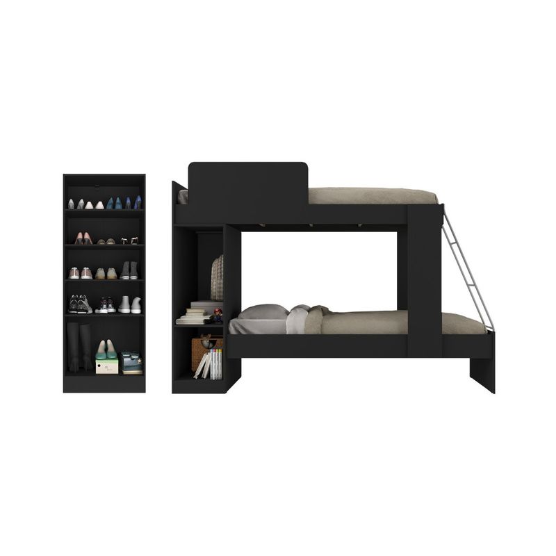 beliche-para-colchao-78x188cm-com-1-porta-e-sapateira-com-espelhos-multimoveis-mp4370-preto