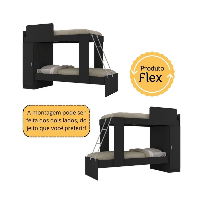 beliche-com-colchoes-inclusos-1-porta-e-sapateira-com-espelhos-multimoveis-mp4371-preto